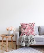 - Sonil-K-945-Gorsel2 - Realhomes  Çiçek Temalı Dijital Baskılı Raşel Kadife Yastık Kırlent Kılıfı Realhomes