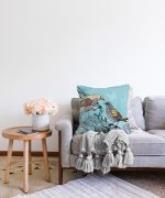 - Sonil-K-95-Gorsel2 - Realhomes  Mavi Kuş Desenli Dijital Baskılı Dekoratif Raşel Kadife Yastık Kırlent Kılıfı Realhomes