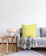 Sarı Renkli Dijital Baskılı Dekoratif Raşel Kadife Yastık Kırlent Kılıfı Realhomes