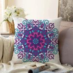 Realhomes Dijital Baskılı Dekoratif Raşel Kadife Yastık Kırlent Kılıfı Realhomes