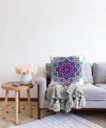 Realhomes Dijital Baskılı Dekoratif Raşel Kadife Yastık Kırlent Kılıfı Realhomes