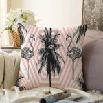 - Sonil-K-969-Gorsel1 - Realhomes  Flamingo Desenli Dijital Baskılı Dekoratif Raşel Kadife Yastık Kırlent Kılıfı Realhomes