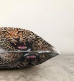 Leopar Resimli Dijital Baskılı Dekoratif Raşel Kadife Yastık Kırlent Kılıfı Realhomes