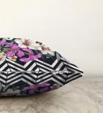 Çiçek Desen Dijital Baskılı Dekoratif Raşel Kadife Yastık Kırlent Kılıfı Realhomes