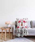 - Sonil-K-988-Gorsel2 - Realhomes  Flamingo Desenli Dijital Baskılı Dekoratif Raşel Kadife Yastık Kırlent Kılıfı Realhomes