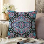 - Sonil-K-991-Gorsel1 - Realhomes  Real Homes Dijital Baskılı Dekoratif Raşel Kadife Yastık Kırlent Kılıfı Realhomes