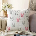 Real Homes Dijital Baskılı Dekoratif Raşel Kadife Yastık Kırlent Kılıfı Realhomes