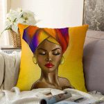 - Sonil-K-afrika-kadin-Gorsel1 - Realhomes Etnik Afrika Kadın Motifli Modern Raşel Kadife Yastık Kırlent Kılıfı Realhomes