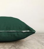 Realhomes Düz Koyu Yeşil Renkli Dijital Baskılı Raşel Kadife Yastık Kırlent Kılıfı Realhomes