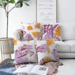 Realhomes Çift Taraflı Özel Tasarım Sulu Boya Baskılı 4'Lü Şönil Kırlent Kılıf Seti Realhomes