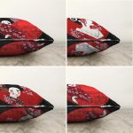 - Sonil-K4luset119-Gorsel2 - Realhomes Çift Taraflı Şaman Kız Tasarımlı 4'Lü Modern Şönil Kırlent Kılıf Seti Realhomes