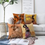 - Sonil-K4luset122-Gorsel1 - Realhomes  Çift Taraflı Etnik Afrika Women Desenli 4'Lü Şönil Kırlent Kılıf Seti Realhomes