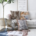 - Sonil-K4luset144-Gorsel1 - Realhomes Çift Taraflı Leopar Tasarımlı 4'Lü Şönil Kırlent Kılıf Seti Realhomes