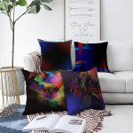 - Sonil-K4luset145-Gorsel1 - Realhomes  Çift Taraflı Renkli Geometrik Tasarımlı Modern 4'Lü Şönil Kırlent Kılıf Seti Realhomes