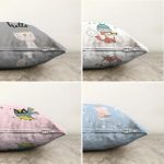 Çift Taraflı I'm Beautiful 4'Lü Şönil Kırlent Kılıf Seti Realhomes