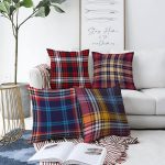 - Sonil-K4luset153-Gorsel1 - Realhomes Çift Taraflı Ekose Özel Tasarım 4'Lü Şönil Kırlent Kılıf Seti Realhomes