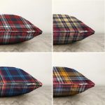 - Sonil-K4luset153-Gorsel2 - Realhomes Çift Taraflı Ekose Özel Tasarım 4'Lü Şönil Kırlent Kılıf Seti Realhomes