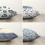 - Sonil-K4luset154-Gorsel2 - Realhomes  Çift Taraflı Nazar Boncuk Desenli 4'Lü Şönil Kırlent Kılıf Seti Realhomes