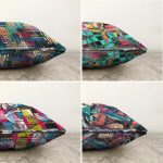 - Sonil-K4luset157-Gorsel2 - Realhomes  Çift Taraflı Geometrik Şekil Desenli Modern 4'Lü Şönil Kırlent Kılıf Seti Realhomes