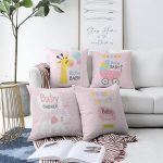 - Sonil-K4luset167-Gorsel1 - Realhomes Çift Taraflı Hello Baby Modern 3'Lü Şönil Kırlent Kılıf Seti Realhomes