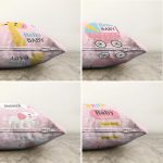 - Sonil-K4luset167-Gorsel2 - Realhomes Çift Taraflı Hello Baby Modern 3'Lü Şönil Kırlent Kılıf Seti Realhomes