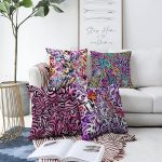 Çift Taraflı Renkli Leopar Desenli 4'Lü Şönil Kırlent Kılıf Seti Realhomes