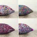 Çift Taraflı Renkli Leopar Desenli 4'Lü Şönil Kırlent Kılıf Seti Realhomes