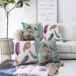 - Sonil-K4luset228-Gorsel1 - Realhomes Realhomes Çift Taraflı Kuş ve Tüy Kombinli Modern 4'lü Dekoratif Şönil Yastık Kırlent Kılıf Seti Realhomes