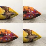 - Sonil-K4luset231-Gorsel2 - Realhomes  Realhomes Çift Taraflı Afrika Bayan Motifli 4'lü Modern Şönil Yastık Kılent Kılıf Seti Realhomes