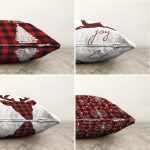 - Sonil-K4luset236-Gorsel2 - Realhomes Realhomes Çift Taraflı Ekose Zeminli Yılbaşı Desenli 4'lü Şönil Yastık Kırlent Kılıf Seti Realhomes