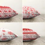 - Sonil-K4luset241-Gorsel2 - Realhomes  Realhomes Çift Taraflı Kırmızı Beyaz Yılbaşı Geyik ve Kar Taneleri 4'lü Şönil Yastık Kılıf Seti Realhomes