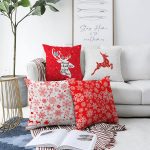 - Sonil-K4luset244-Gorsel1 - Realhomes  Realhomes Çift Taraflı Kırmızı Beyaz Yılbaşı Geyik ve Kar Taneleri 4'lü Şönil Yastık Kılıf Seti Realhomes