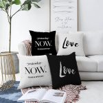 - Sonil-K4luset248-Gorsel1 - Realhomes Realhomes Çift Taraflı Yesterday Now Tomorrow & Love Kombin 4'Lü Şönil Kırlent Kılıf Seti Realhomes