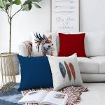 - Sonil-K4luset249-Gorsel1 - Realhomes  Realhomes Çift Taraflı Modern Renkli Tüy Motifli Dekoratif 4'lü Şönil Kırlent Yastık Kılıf Seti Realhomes