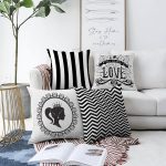 - Sonil-K4luset254-Gorsel1 - Realhomes Realhomes Çift Taraflı Siyah Beyaz Renkli Dekoratif 4'lü Şönil Yastık Kırlent Kılıf Seti Realhomes