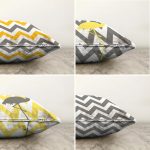 - Sonil-K4luset258-Gorsel2 - Realhomes Realhomes Çift Taraflı Sarı Gri Zigzaglı Flamingo Desenli 4'lü Şönil Yastık Kırlent Kılıf Seti Realhomes