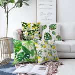 - Sonil-K4luset274-Gorsel1 - Realhomes  Realhomes Çift Taraflı Limon ve Tropikal Yaprak Kombinli 4'lü Şönil Yastık Kırlent Kılıf Seti Realhomes