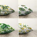 - Sonil-K4luset274-Gorsel2 - Realhomes  Realhomes Çift Taraflı Limon ve Tropikal Yaprak Kombinli 4'lü Şönil Yastık Kırlent Kılıf Seti Realhomes