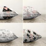 - Sonil-K4luset275-Gorsel2 - Realhomes  Realhomes Çift Taraflı Geometrik Desenli Mermer Zemin Motifli 4'lü Şönil Yastık Kırlent Kılıf Seti Realhomes