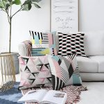 - Sonil-K4luset287-Gorsel1 - Realhomes Geometrik Temalı 4'lü Çift Taraflı Şönil Yastık Kırlent Kılıf Seti Realhomes