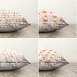 - Sonil-K4luset289-Gorsel2 - Realhomes  Pembe Zemin Soft Zigzag 4'lü Çift Taraflı Şönil Yastık Kırlent Kılıf Seti Realhomes