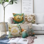 - Sonil-K4luset44-Gorsel1 - Realhomes  Dini Motif Tasarımlı Dijital Baskılı 4'Lü Çift Taraflı Şönil Kırlent Kılıf Seti Realhomes