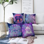 - Sonil-K4luset8-Gorsel1 - Realhomes  Gökyüzü Zeminde Damask Baskılı 4'Lü Çift Taraflı Şönil Kırlent Kılıf Seti Realhomes