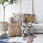 - Sonil-K4luset82-Gorsel1 - Realhomes Gold Tropik Yaprak Tasarımlı Modern Dijital Baskılı 4'lü Çift Taraflı Şönil Kırlent Kılıf Seti Realhomes