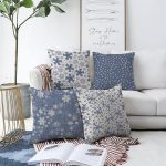 Kot Zeminli Yıldız Ve Kristal Taneleri Dijital Baskılı 4'lü Çift Taraflı Şönil Yastık Kılıf Seti Realhomes