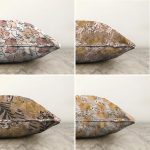 - Sonil-K4luset97-Gorsel2 - Realhomes Çift Taraflı Özel Tasarım Kurumuş Yaprak Ve Portre Çizim Motifli 4'lü Şönil Yastık Kırlent Kılıf Seti Realhomes