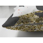 Çift Taraflı Gold Detaylı Modern Motifler Dijital Baskılı Modern Süet Yastık Kırlent Kılıfı Realhomes