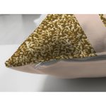 Çift Taraflı Pembe Krem Gold Motifli Dijital Baskılı Modern Süet Yastık Kırlent Kılıfı Realhomes