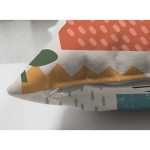 Çift Taraflı Ekru Zeminde Sanatsal Motifler Dijital Baskılı Modern Süet Yastık Kırlent Kılıfı Realhomes