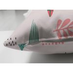 Çift Taraflı Renkli Amazon Yapraklı Motifler Dijital Baskılı Modern Süet Yastık Kırlent Kılıfı Realhomes